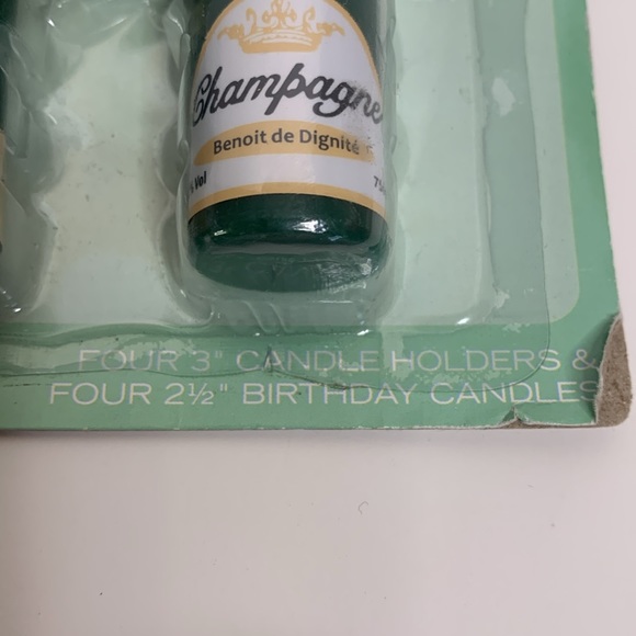 Bakery Crafts | Champaign Birthday Candle Holders | Party Decor Bachelorette NWT - Picture 2 of 5
